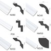 NC40 Ceiling Moulding Polystyrene XPS Stucco Moulding Cornice Strip, White,