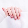 24 Pcs Nail Tips, 3D Butterfly Decoration, Churunto Pink Yukidaruma