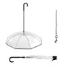 ZEFOXETO Pet Dog Transparent Umbrella, Clear Folding Adjustable Leash, Keeps