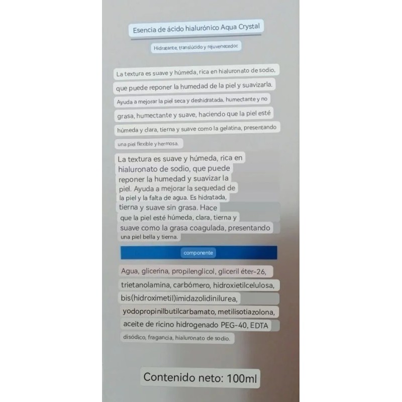 Acido Hialuronico Bioaqua Concentrado Puro 100 Ml Antiedad