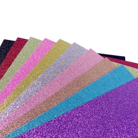Bright Ideas Glitter Card – Assorted Colours. Sheet Size: A4 29.7cm x 21cm, Pack of 10. 280gsm Stationery Paper for Arts and Crafts, Ideal for Schools, Home Crafting and Kids Scrapbooking. BI1192.