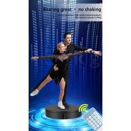 Qinmay 360 Degree Remote Control Rotating Electric Turntable Display Stand Professional Photography, Automatic Control Speed Various Rotation Methods (White, Remote control/11.8 inches/Load 220 lb)