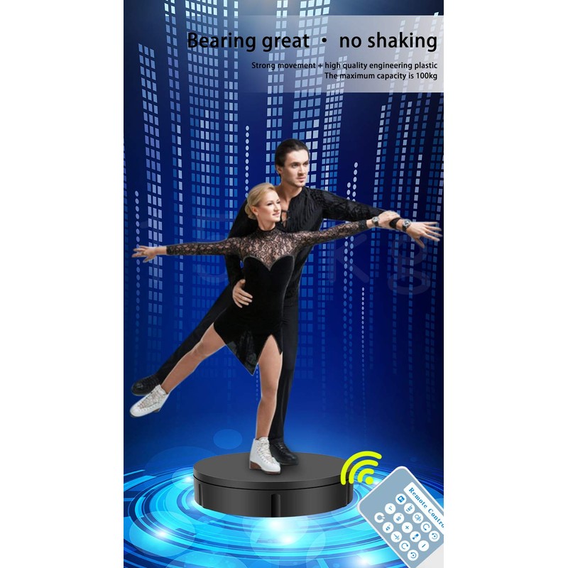 Qinmay 360 Degree Remote Control Rotating Electric Turntable Display Stand
