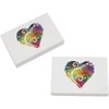 2 x 45mm 'Colourful Heart with Swirls' Erasers/Rubbers (ER00034566)
