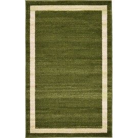 Unique Loom Del Mar Collection Area Rug-Transitional Inspired with Modern Contemporary Design, 3' 3 x 5' 3 Rectangular, Green/Olive