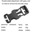 LUORNG No Sewing Required Buckle 6PCS 25mm Multi-Size Black Plastic