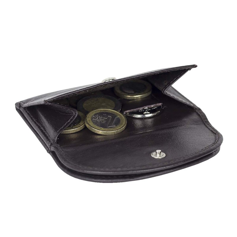 Mini Wallet LEAS in Real Leather, Brown - Mini Edition,