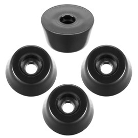 TOP-VIGOR 4Pcs Round Rubber Feet, D19mm x 15mm x H11mm Rubber Bumper Feet Pads, Non Slip Furniture Pads Cutting Board Rubber Feet Floor Protector for Cabinet Desk Tables
