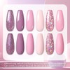 UR SUGAR UV Nagellack Rosa Glitzer, Schellack Nagellack Rosa Gel