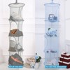 Hanging Mesh Storage Basket, 2PCS 4 Tier Foldable Hanging Storage