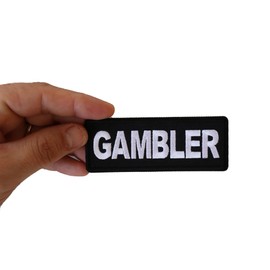 Gambler Patch - 4x1.5 inch - Embroidered Iron on Patch (P6380)