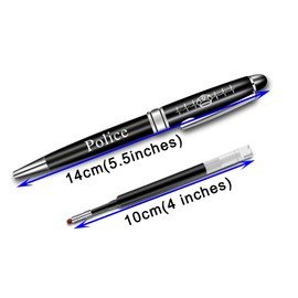BLUPARK Police Officer Work Roller Ballpen Police Support Gift Police Heartbeat Ballpoint Pen Gifts For Dad Mom (Police)