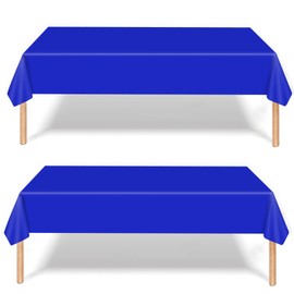 2Pcs 137*274cm Navy Blue Party Tablecloth Decorations for Boys Birthday,Disposable Party Table Cloth Party Table Covers Dining Tablecover for Indoor or Outdoor Kid Boy Girl Birthday Picnic Party Favor