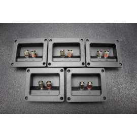 INSTALL BAY (5) SQUARE SPEAKER JACK TERMINAL CUP SCREW SPEAKER SUBWOOFER BOX TCSB