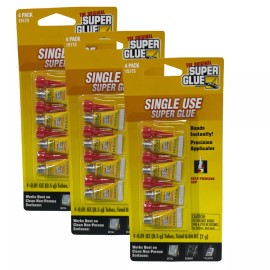 Super Glue The Original Super Glue Single Use Mini Tubes 0.5g x 8 tubes