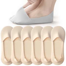 no Show Socks Womens (Sizes 5-8 in) Ice Silk Ankle Socks, 3 Pairs Low Cut Invisible Non-Slip Fits All Shoes color