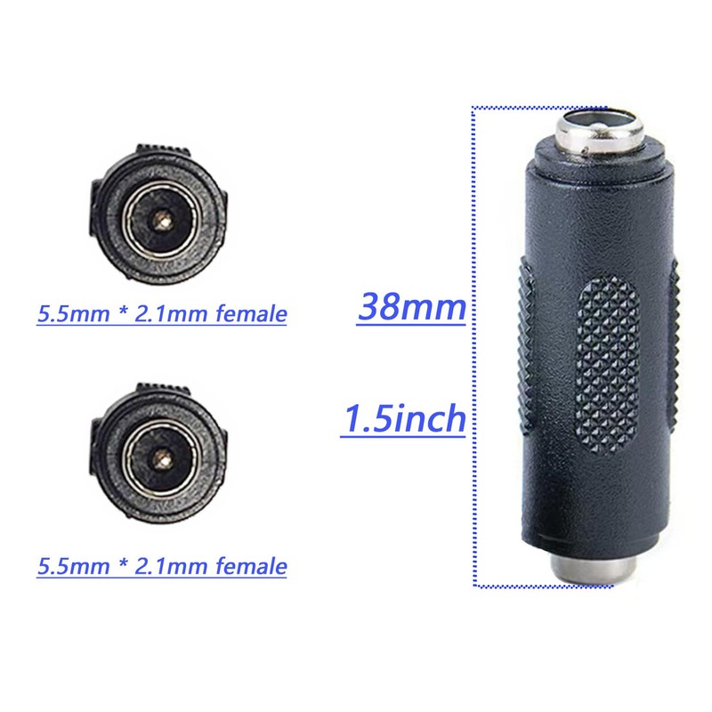 ISLOPU 5.5mm x 2.1mm DC Power Connector Adapter, 9~36V Female