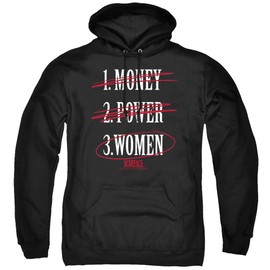 Trevco Scarface Money Power Women Unisex Adult Pull-Over Hoodie for Men and Women, Medium Black