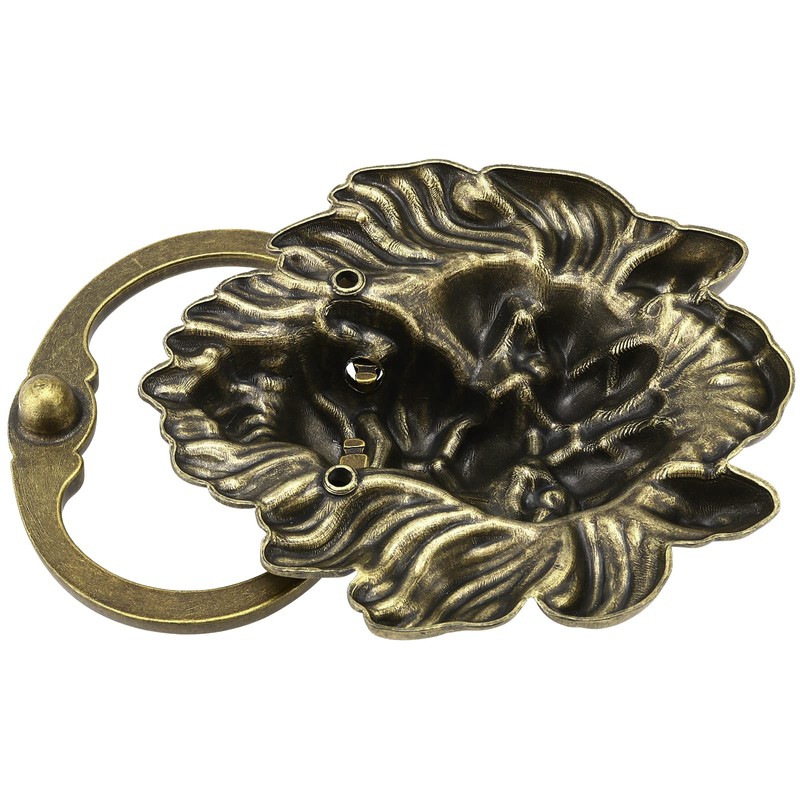 KEILEOHO 2 PCS 6.3 Inches Lion Head Door Knocker, Antique