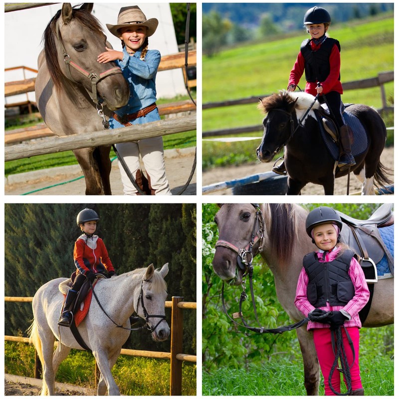 beroy Pantalones de equitación para niñas con bolsillos de silicona
