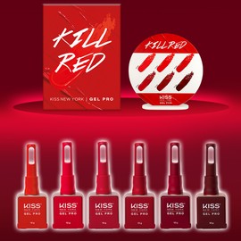 Kiss New York Kill Red 6-piece set color gel / 키스뉴욕 킬레드 6종 세트 컬러젤