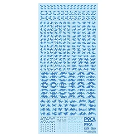 Haikyu Parts Pixel Camouflage Decal 2 Blue 1 Piece Plastic Model Decal P9CA-BLU