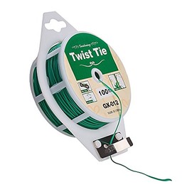 JDYYICZ 328 Feet (100m) Green Multi-Function Sturdy Garden Plant Twist Tie with Cutter/ Cable Tie/Zip Tie/ Coated Wire (1) (1 roll green)