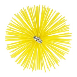 Ruecab - Chimney Brush - with Standard Female Thread of M12 mm - Synthetic Bristles - Suitable for Unsheathed Pipes and Drain Cleaning - Diameter 150 mm