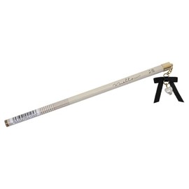 Ribbon Stationery Pencil with Ribbon Charm 2B Round Shaft [Beige]