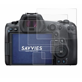 Savvies 6 Pack Screen Protector compatible with Canon EOS R5 Protection Film Clear