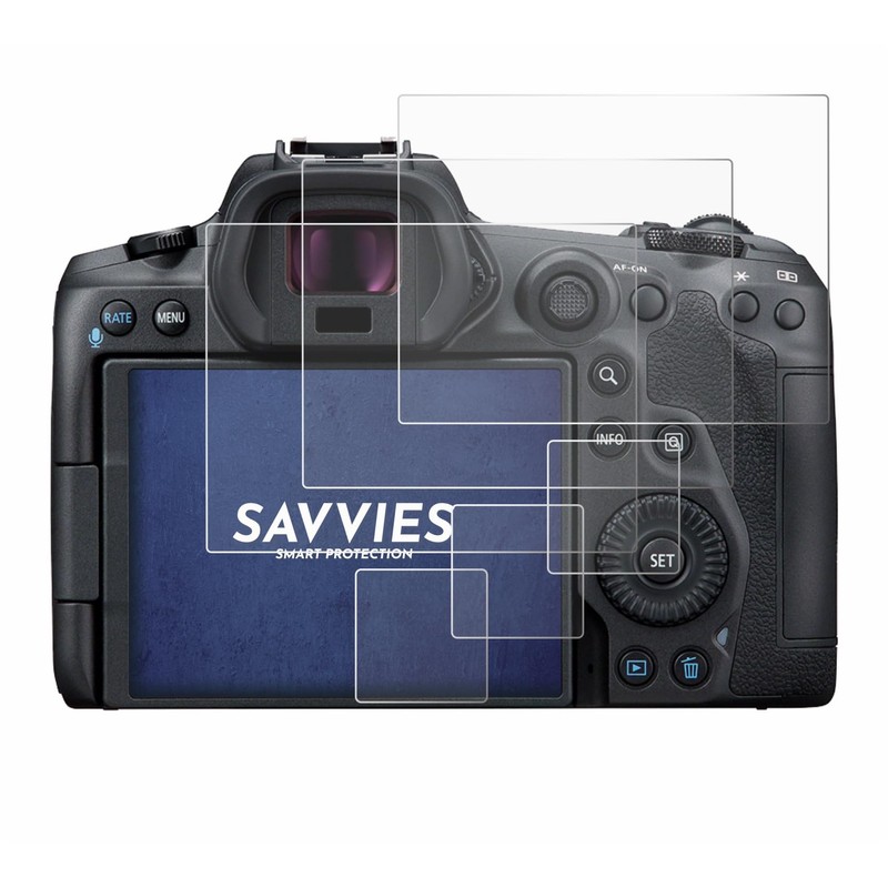Savvies 6 Pack Screen Protector compatible with Canon EOS R5