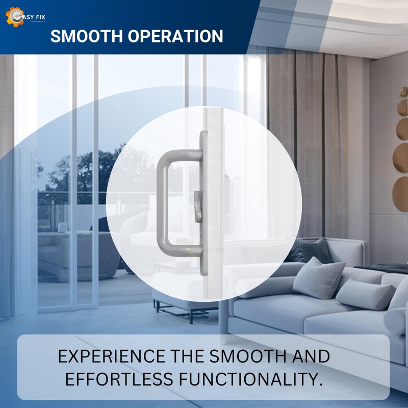 Easy Fix Hardware Handle Set for Sliding Glass Patio Doors