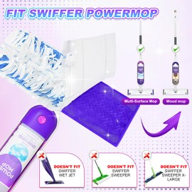 YagoDago Power Mop Pads for Swiffer Power Mop - Wood Refills Replacement Pads for Swiffer Power Mop Wood Floors Cleaning and Mopping (5 Trial Pack)