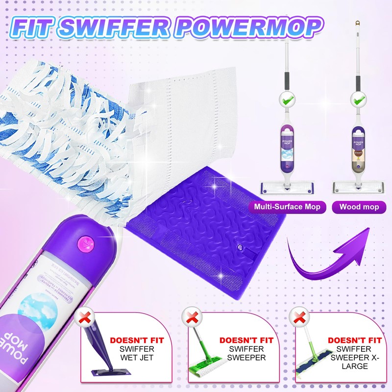 YagoDago Power Mop Pads for Swiffer Power Mop - Wood