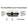 Pro-Graad Aluminum Male Coarse Thread Adapter - Converts Drywall Corner