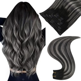 Easyouth Clip-on Remy Human Hair Extensions for Women