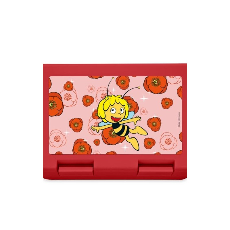 Spreadshirt Maya the Bee with Flowers Lunch Box, Red