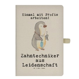 Mr. & Mrs. Panda DIN A5 Baumwoll Notizbuch Zahntechniker Leidenschaft - Geschenk, Ausbildung, Schenken, Notizblock, Journal, Schreibheft, Notizheft,