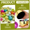 14PCS Easter Eggs, Metallic Fillable Plastic Eggs, 2.4x1.7 Colorful Bright