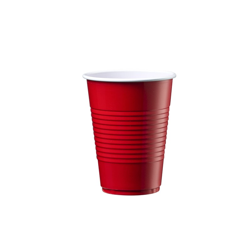 [50 Pack - 9 oz.] Disposable Party Cups Red Drinking