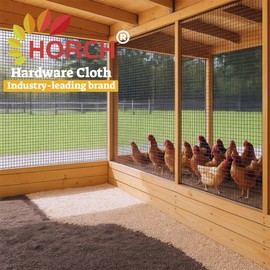 HORCH Black Vinyl Coated Hardware Cloth 1/2 inch 24 x 50 ft 19 Gauge, Wire Mesh Roll, Chicken Wire Mesh, Chicken Wire Fencing, Wire Fencing, Garden Fence, Tree Guard, Mesh & Wire Cloth, Rodent Wire