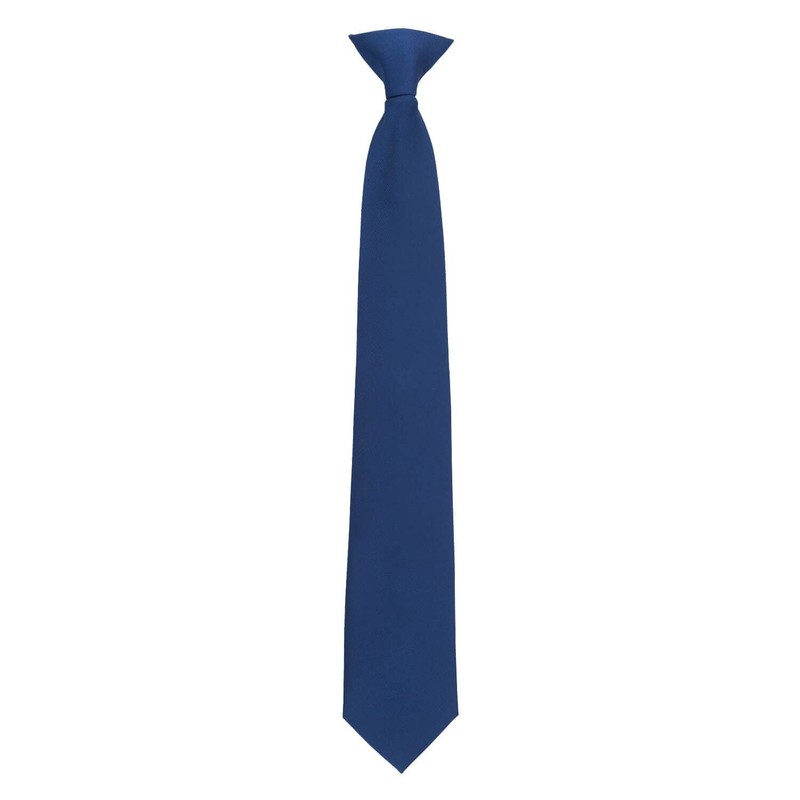 DQT Men's Plain Twill Wedding Formal Clip On Tie -