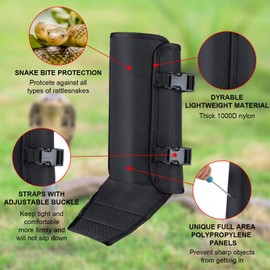 Liitrsh 3 Pairs Snake Gaiters for Hunting, Waterproof Leg Guards, Proof Gaiters for Hiking, Bite Protection for Shin Lower Legs, Adjustable Size for Men and Women