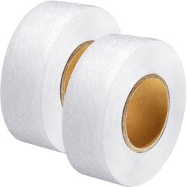 Outus 2 Rolls Hemming Tape Fabric Adhesive Hem Iron on No-Sew Hemming Tape for Pants Each 1/2 Inch (White)