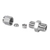 Unifizz 304 Stainless Steel Compression Tube Fittings,Tube OD 10mm, Thread