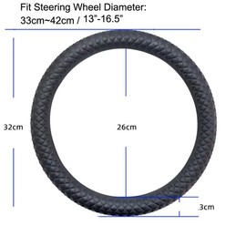 Berfea Lenkradbezug Auto Lenkradhüllen aus Silikon, rutschfest, Dicker lenkradabdeckung, Universal für 33–42 cm Auto-Lenkrad