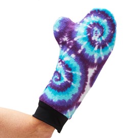 CastCoverz! Designer Cold Weather Fleece Hand Cast Cover - Tie Dye Aqua - Small: 13" Length X up to 6 1/2" Circumference - Made in USA