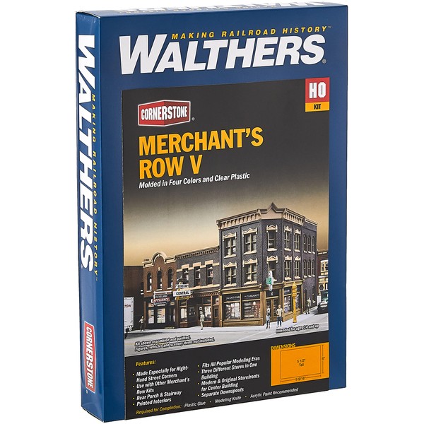Walthers Cornerstone HO Scale Model Merchant's Row V Large