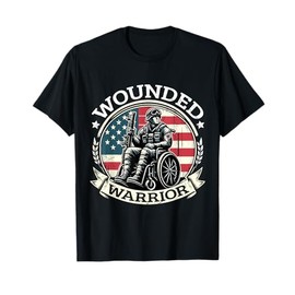 Wounded Warrior American Hero Veteran Military Support T-Shirt