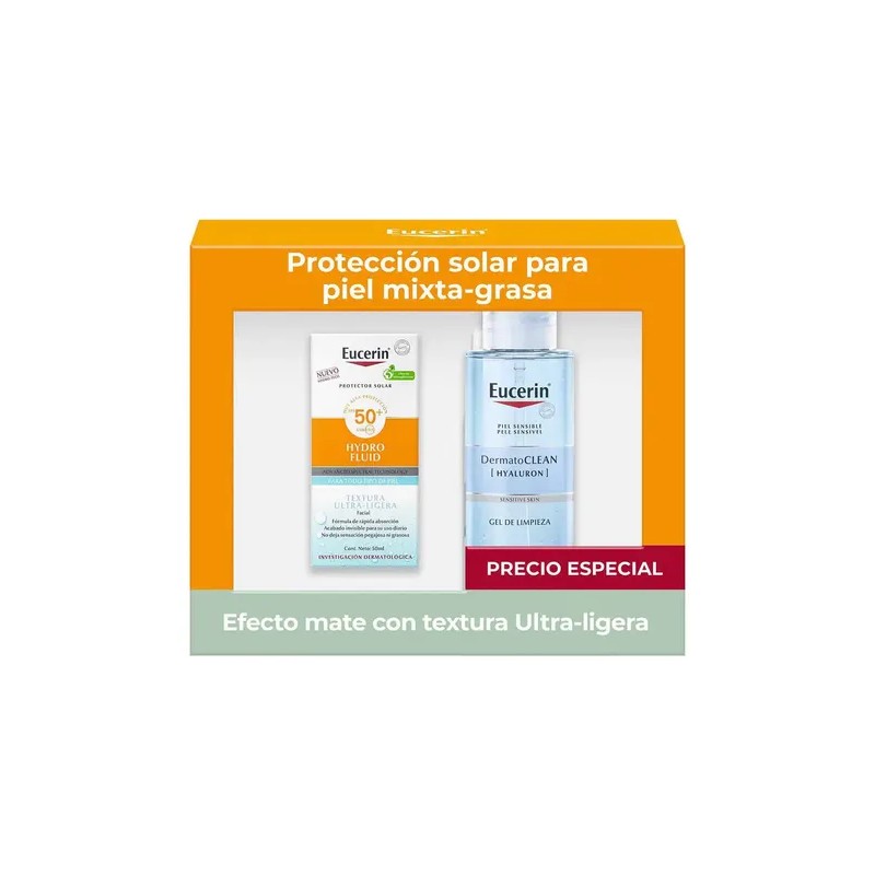 Eucerin Pack Sun Face Hydro Fluid Fps50+ 50ml Mate +dermato